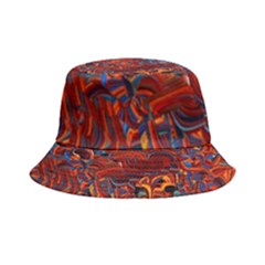 Phoenix In The Rain Abstract Pattern Inside Out Bucket Hat by CrypticFragmentsDesign
