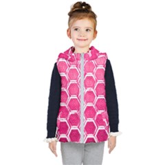 Hexagon Windows Kids  Hooded Puffer Vest by essentialimage365