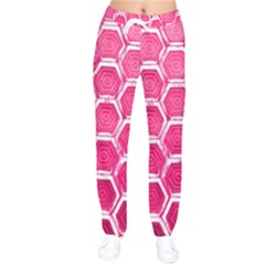 Hexagon Windows Women Velvet Drawstring Pants by essentialimage365
