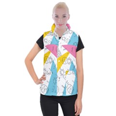 Pineapples Pop Art Women s Button Up Vest by goljakoff