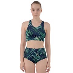 Green Leaves Racer Back Bikini Set by goljakoff