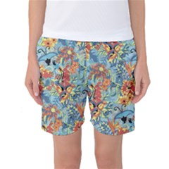 Flowers And Butterfly Women s Basketball Shorts by goljakoff