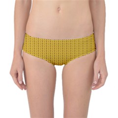 Yellow Knitted Pattern Classic Bikini Bottoms by goljakoff