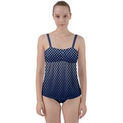 Zappwaits- Twist Front Tankini Set by zappwaits