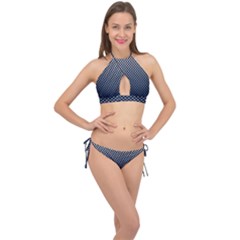 Zappwaits- Cross Front Halter Bikini Set by zappwaits