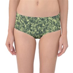 Camouflage Green Mid-waist Bikini Bottoms by JustToWear