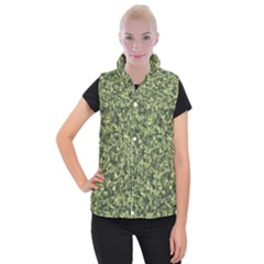 Camouflage Green Women s Button Up Vest