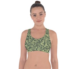 Camouflage Green Cross String Back Sports Bra by JustToWear