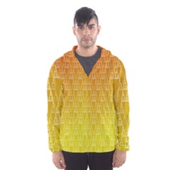 Orange Triangles Men s Hooded Windbreaker by JustToWear