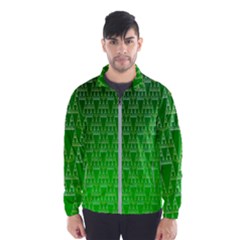 Green Triangles Men s Windbreaker by JustToWear