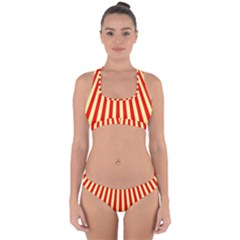 Sun Rays Cross Back Hipster Bikini Set by JustToWear