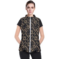 Modern Intricate Print Pattern Women s Puffer Vest by dflcprintsclothing