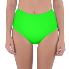 Color Lime Reversible High-waist Bikini Bottoms by Kultjers