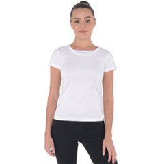 Color White Short Sleeve Sports Top 