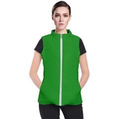 Color Green Women s Puffer Vest by Kultjers