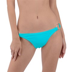 Color Aqua / Cyan Ring Detail Bikini Bottom by Kultjers