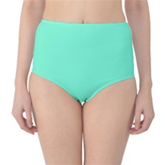 Color Aquamarine Classic High-waist Bikini Bottoms by Kultjers