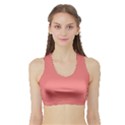 Color Light Coral Sports Bra with Border View1