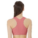 Color Light Coral Sports Bra with Border View2