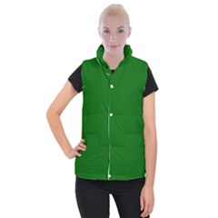 Color Dark Green Women s Button Up Vest by Kultjers