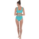 Color Medium Turquoise Bandaged Up Bikini Set  View2