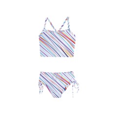 Beautiful Stripes Girls  Tankini Swimsuit by designsbymallika