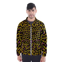 Pattern Leopard Yellow Fur Men s Windbreaker by JustToWear