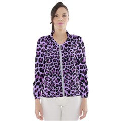 Pattern Leopard Purple Fur Women s Windbreaker by JustToWear