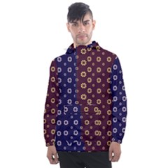 Baatik Print Men s Front Pocket Pullover Windbreaker by designsbymallika