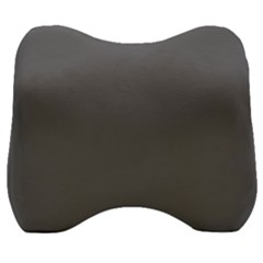 Color Dim Grey Velour Head Support Cushion by Kultjers