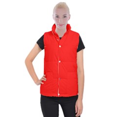 Color Candy Apple Red Women s Button Up Vest by Kultjers