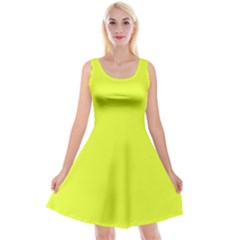 Color Luis Lemon Reversible Velvet Sleeveless Dress by Kultjers