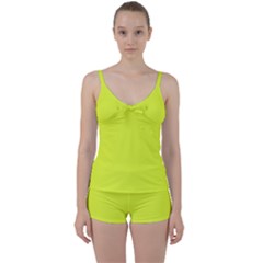 Color Luis Lemon Tie Front Two Piece Tankini by Kultjers