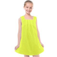 Color Luis Lemon Kids  Cross Back Dress by Kultjers