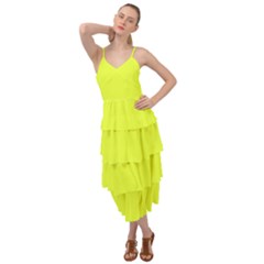 Color Luis Lemon Layered Bottom Dress by Kultjers