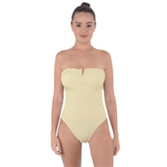 Color Vanilla Tie Back One Piece Swimsuit by Kultjers