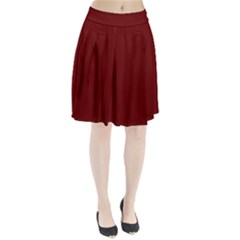 Color Blood Red Pleated Skirt by Kultjers