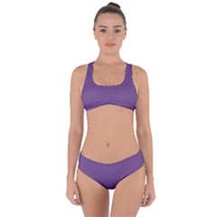 Color Purple 3515u Criss Cross Bikini Set by Kultjers