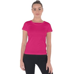 Color Ruby Short Sleeve Sports Top 