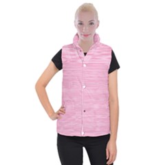 Pink Knitted Pattern Women s Button Up Vest by goljakoff