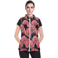 Poppy Flowers Women s Puffer Vest by goljakoff