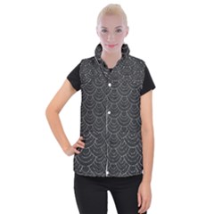 Black Sashiko Pattern Women s Button Up Vest by goljakoff