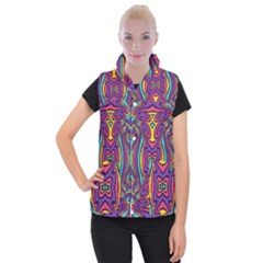 Abstract Pattern Women s Button Up Vest by designsbymallika