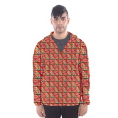 Square Floral Print Men s Hooded Windbreaker by designsbymallika