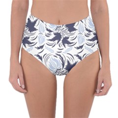 Folk Floral Pattern  Flowers Print  Reversible High-waist Bikini Bottoms by Eskimos