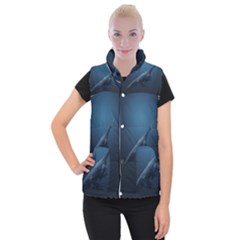 Blue Whales Women s Button Up Vest by goljakoff