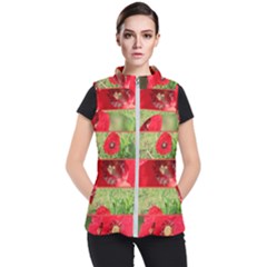 Photos Collage Coquelicots Women s Puffer Vest