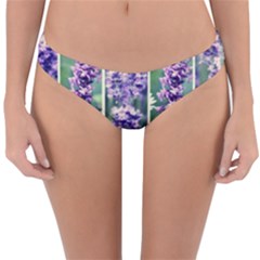 Collage Fleurs Violette Reversible Hipster Bikini Bottoms