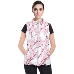 Fleurs De Cerisier Women s Puffer Vest