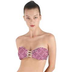 Fancy Ornament Pattern Design Twist Bandeau Bikini Top by dflcprintsclothing